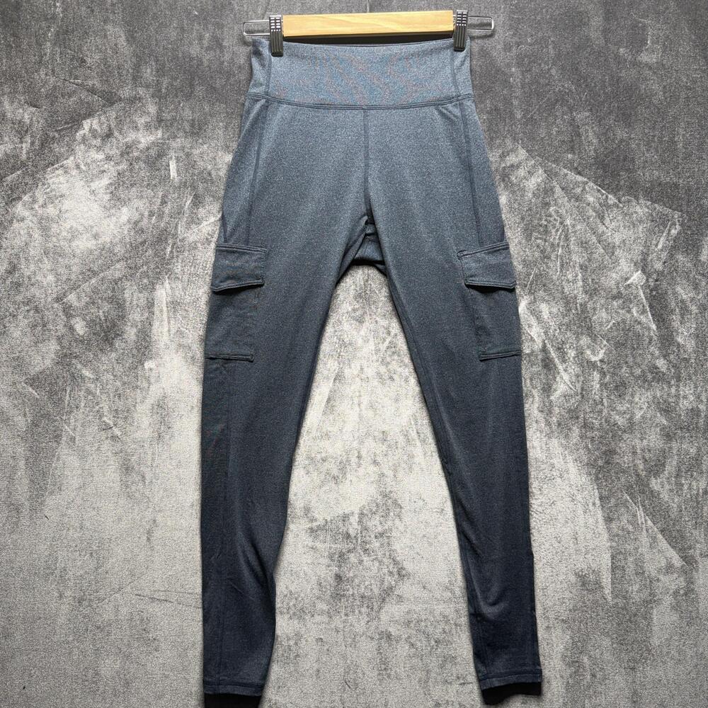 Ododos Leggings Womens S Gray High Rise Stretch Cargo Pockets Yoga Gym